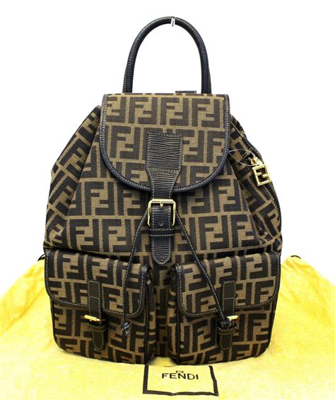 fendi zucca canvas backpack|Fendi zucca shopper.